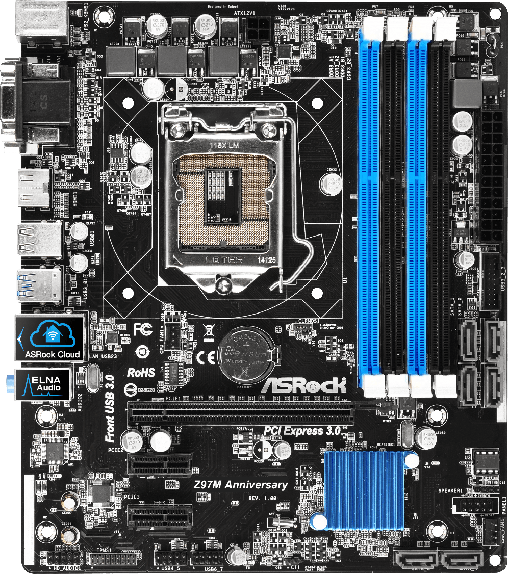 Asrock Z97M Anniversary - Motherboard Specifications On MotherboardDB